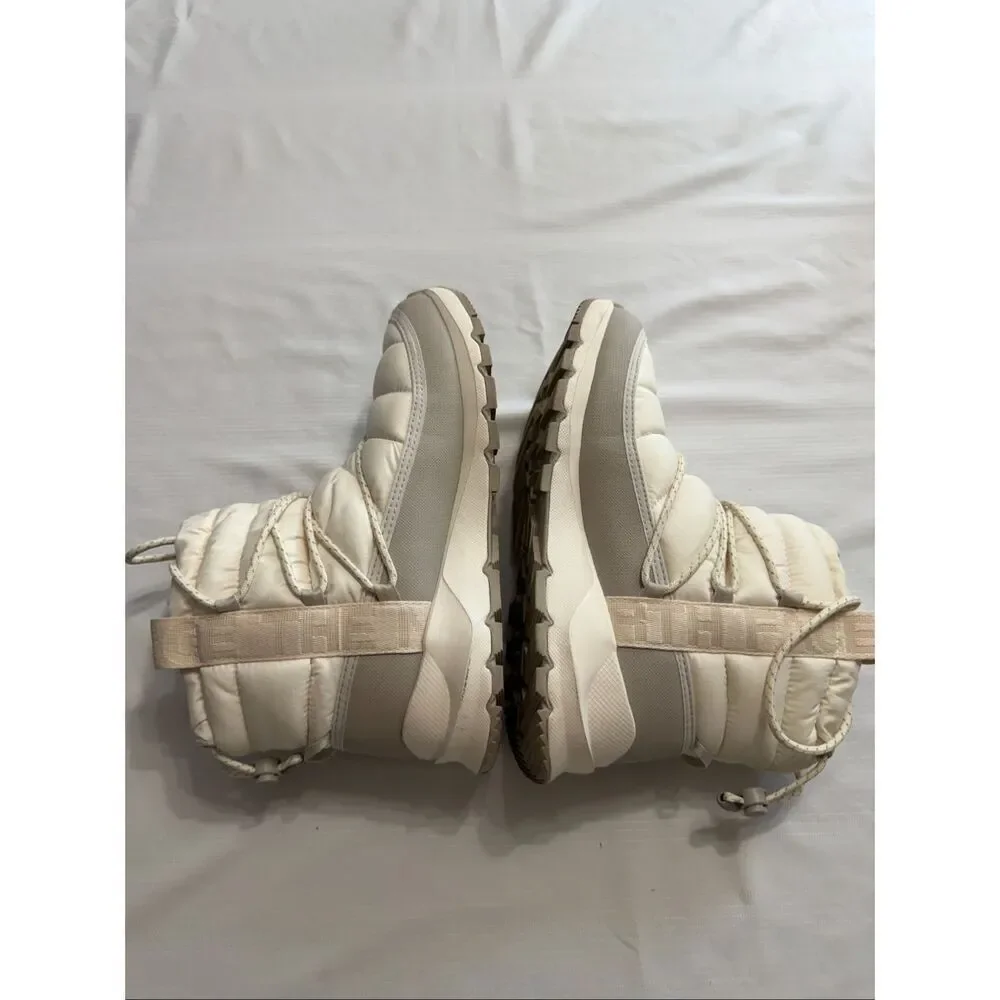 The North Face Thermoball Lace-Up Waterproof Boot Off White/Cream Women's Size 8